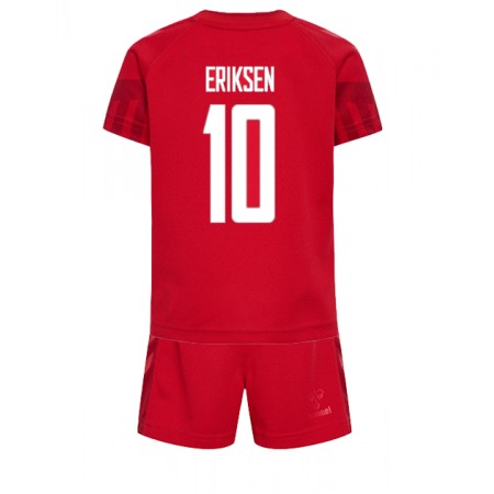 Jalkapallo Pelipaidat/Peliasut Tanska Christian Eriksen 10 Lasten Kotipelipaita Mm-Kisat 2022 Jalkapallo Pelipaidat/Peliasut Tanska Christian Eriksen 10 Lasten Kotipelipaita Mm-Kisat 2022